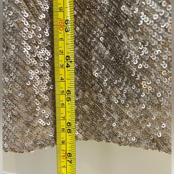 Jenny Yoo Metallic Gold Prom Dress - Picture 11 of 13